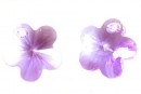 Swarovski, pandantiv floare, violet, 12mm - x2