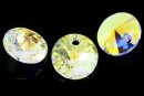Swarovski, pandantiv rivoli, aurore boreale, 8mm - x4