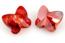 Swarovski, fluture, red magma, 12mm - x1