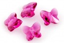 Swarovski, fluture, fuchsia, 6mm - x2