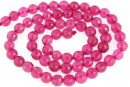 Intense pink jade, faceted round, 6mm