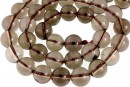 Margele cuart natural fumuriu, rotund, 10.5mm