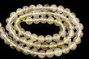 Margele cuart rutilat natural, rotund, 7.5mm