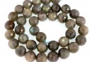 Margele labradorit, rotund fatetat, 6mm