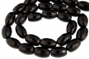 Onix, black, faceted oval, 12x8mm