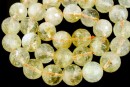 Margele citrin natural, rotund micro fatetat, 10mm
