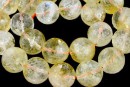 Margele citrin natural, rotund micro fatetat, 15mm