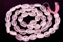 Margele cuart natural roz , oval neregulat, 8-9mm