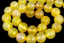 Margele agata galben intens, rotund, 12mm