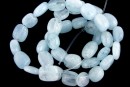 Margele acvamarin, neregulat, 8-11mm