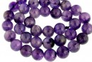 Margele ametist natural intens, rotund, 8mm