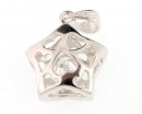Pandantiv stea, argint 925 placat cu rodiu, 17x13.5mm - x1