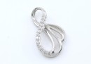 Pandantiv, argint 925 placat cu rodiu, Infinit stilizat, 22x13mm - x1