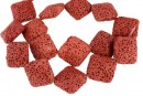 Lava, red brick, square, 23.5x23.5mm
