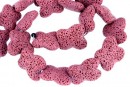 Lava, vintage pink, butterfly, 23x22mm