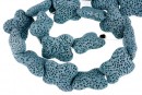 Lava, blue, butterfly, 23x22mm