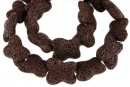 Lava, chocholate brown, butterfly, 23x22mm