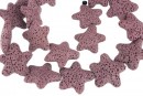 Lava, vintage purple, star, 25x24mm - x18