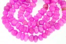 Margele jad, rondela neregulata, mov liliac, 10-14mm