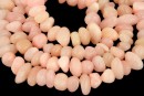 Margele jad, rondela neregulata, roze, 10-14mm