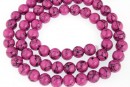 Howlite, syntethic, round, vintage purple, 6mm