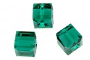 Swarovski, cub, emerald, 6mm - x2