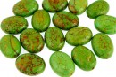 Margele turcoaz verde, oval, 20x15mm