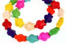 Multicolor magnesite, turtle, 14.5mm