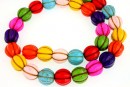 Multicolor magnesite, pumpkin, 10mm
