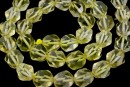 Lemon quartz, natural stone, helix, 10mm