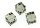 Swarovski, cub, black diamond, 4mm - x2