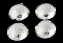 Decorative beads, fish, 925 silver, 8mm - x2