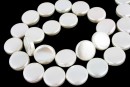 tip Mallorca Pearls, penny, white, 15mm