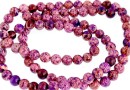 Sediment jasper, purple-fuchsia, round, 4.5mm