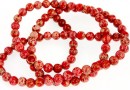 Sediment jasper, red, round, 4.5mm