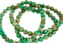 Sediment jasper, green, round, 4.5mm