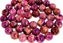 Sediment jasper, purple-fuchsia, round, 8.5mm