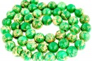 Margele jasp imperial, verde pastel, rotund, 8mm