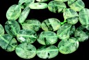 Margele prehnit natural, oval fatetat, 18x13mm
