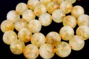 Margele citrin natural, rotund microfatetat, 14mm