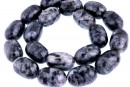 Margele larvikit, natural, tub rotunjit, 18.5x12.5mm