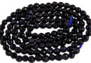 Blue goldstone, faceted round, 4.2mm