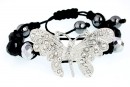 Bratara  shamballa cu link fluture - x1