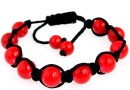 Glass Porcelain Shamballa Bracelet, 10mm - x1