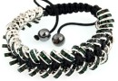 Shamballa Bracelet with rhinestone, emerald-x1