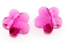Swarovski, floare, fuchsia, 6mm - x4
