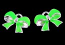 Charm metalic emailat, fundita, verde neon, 12mm - x5