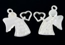 Charm, angel, 925 silver, 16.5x14.5mm - x1