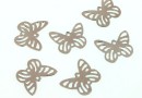 Link filigranat fluture, argint 925 placat cu rodiu, 9.5x8mm - x1
