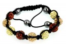 9 beads bracelet, 3 colors - x1